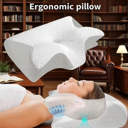 2026 Memory Foam Pillow for Neck Sleep Support Cervical Spine Pain Relief Snoring Reduction Comfortable Sleep anti Snore Pillow